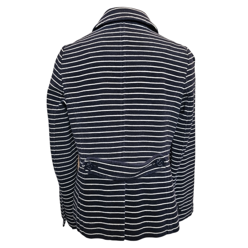 Talbots blue and white striped blazer. MP - Picture 3 of 7